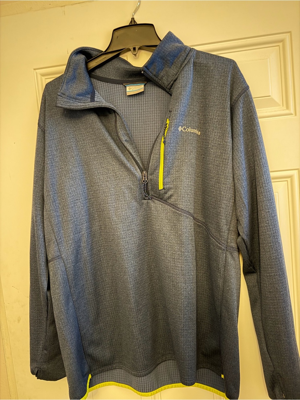Columbia Blue Quarter-Zip Omniwick Pullover Size XL